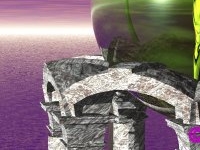 Arches03 bottom left - She stands proud like a pagan princess surveying her world. Sci-fi and Fantasy images from Random Man. Third section of the picture.